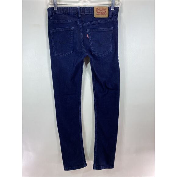 Levi's 510 Super Skinny Jeans Dark Blue Stretch Denim Boys (27x29) Size 14 - Picture 1 of 8